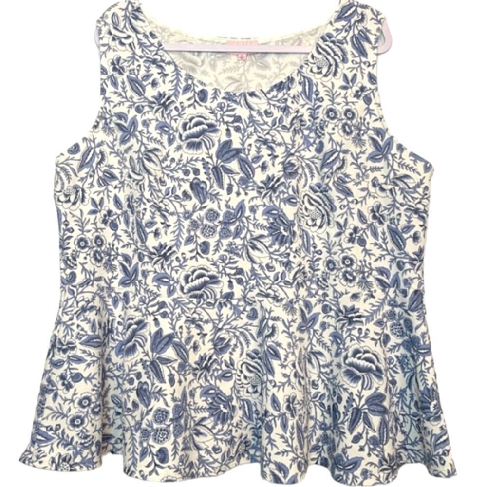 🌻3 for $25 SALE- Molly & Isadora Floral Peplum Blouse